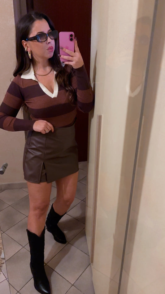 PANTAGONNA PELLE BROWN