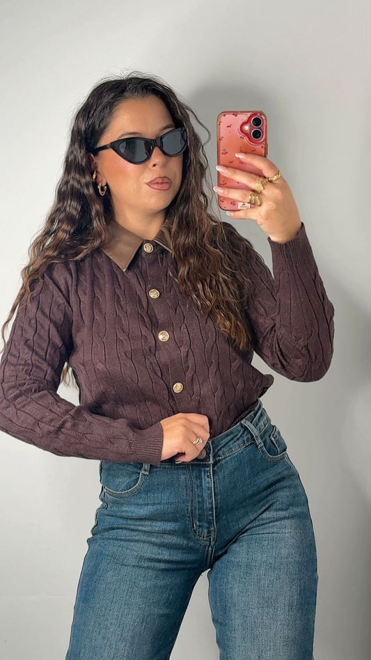 MAGLIA POLO COLLETTO PELLE
