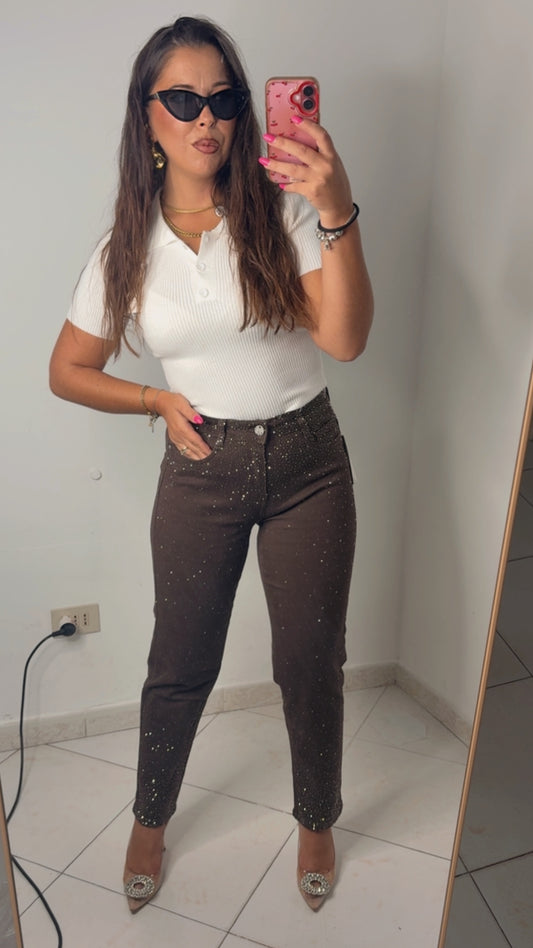 JEANS MARRONE LUXURY