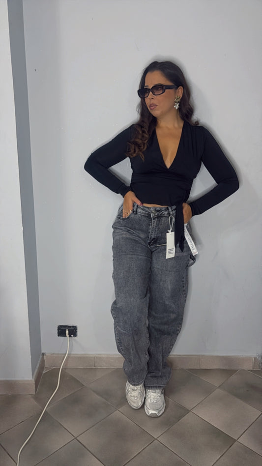 JEANS BALLOON GREY