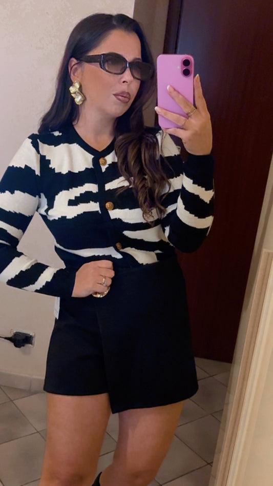 MAGLIA/CARDIGAN ZEBRA