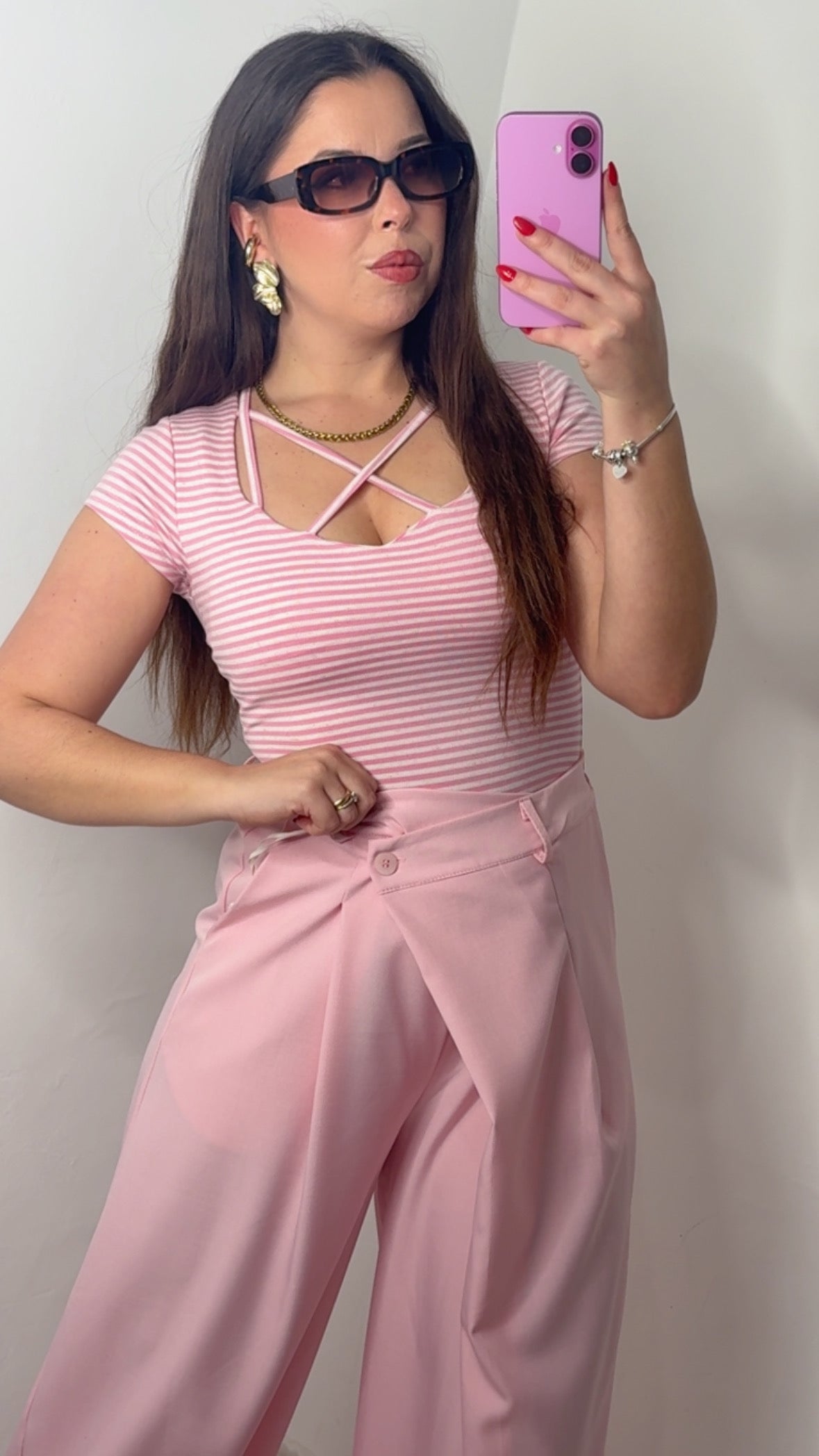 MAGLIA RIGHE INCROCIO