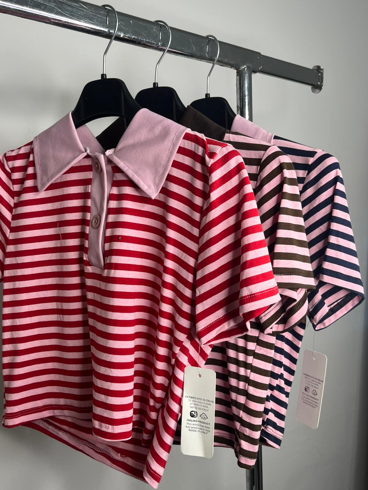 POLO RIGHE CROP
