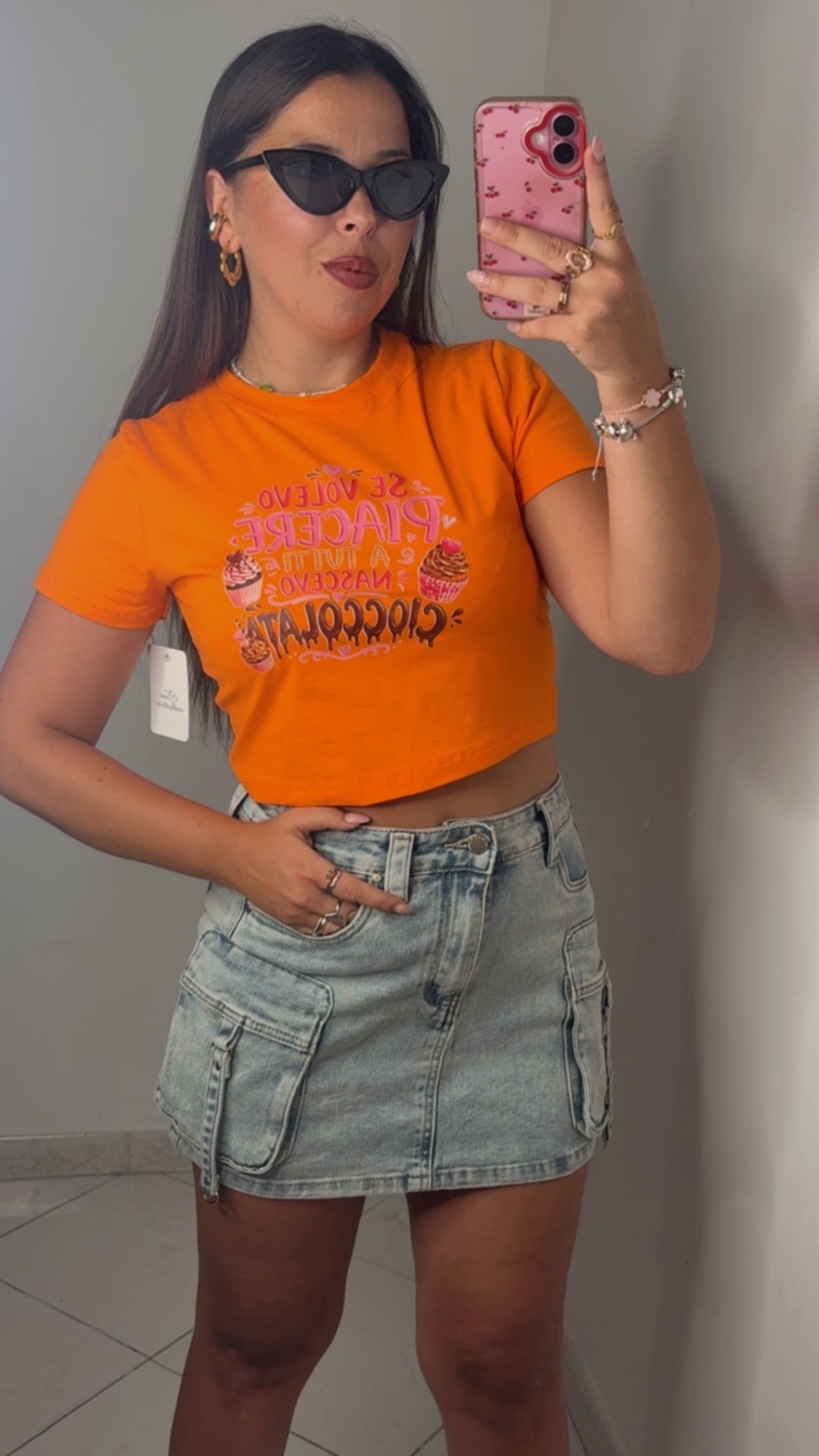 MAGLIA CIOCCOLATA CROP