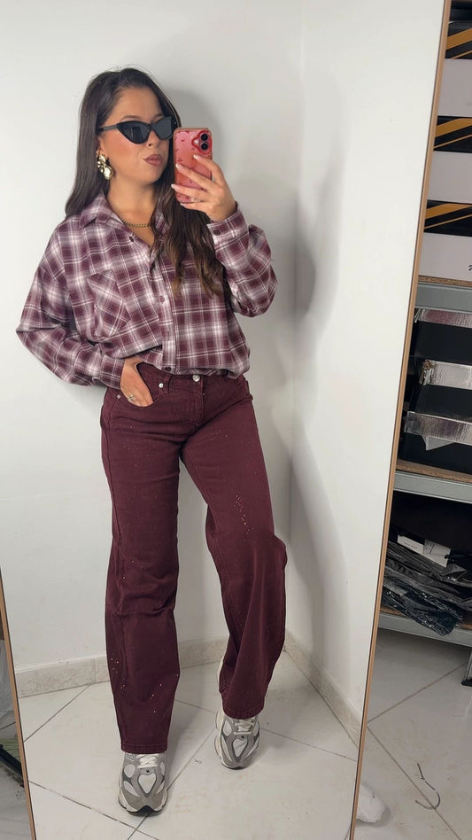 JEANS BORGOGNA 150